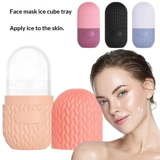 Cube Tray Shape Face Facial Reusable Ice Roller Massage Silicone Face Massage Roller Facial Ice Face Roller Skincare Tool