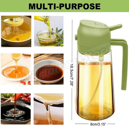 2IN1 Replacement for Oil Take Dispenser Mister Plastics Bottle with 2pcs Brush Spray Pour Cooking Spritzer BBQ Oil Spray Bottle