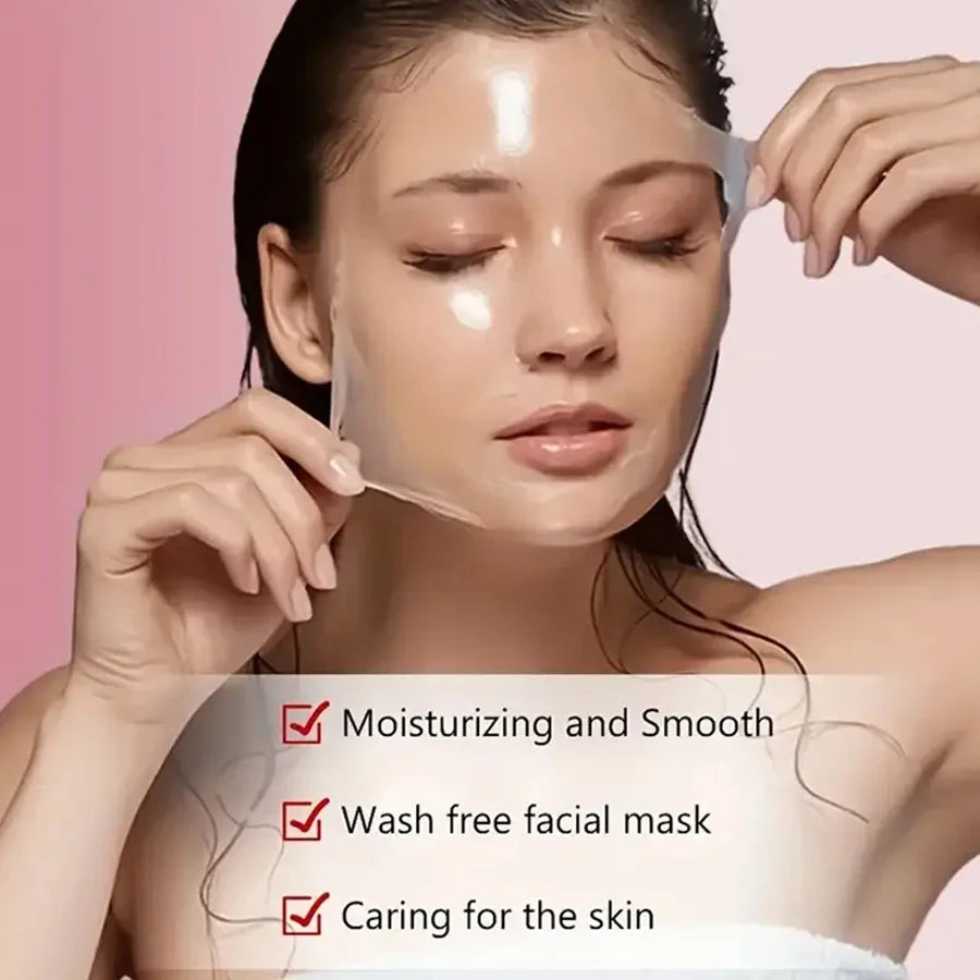 Collagen Peel Mask, Biotin Collagen Wrap Mask Day and Night, Deep Hydration, Night Care Mask Cream.
