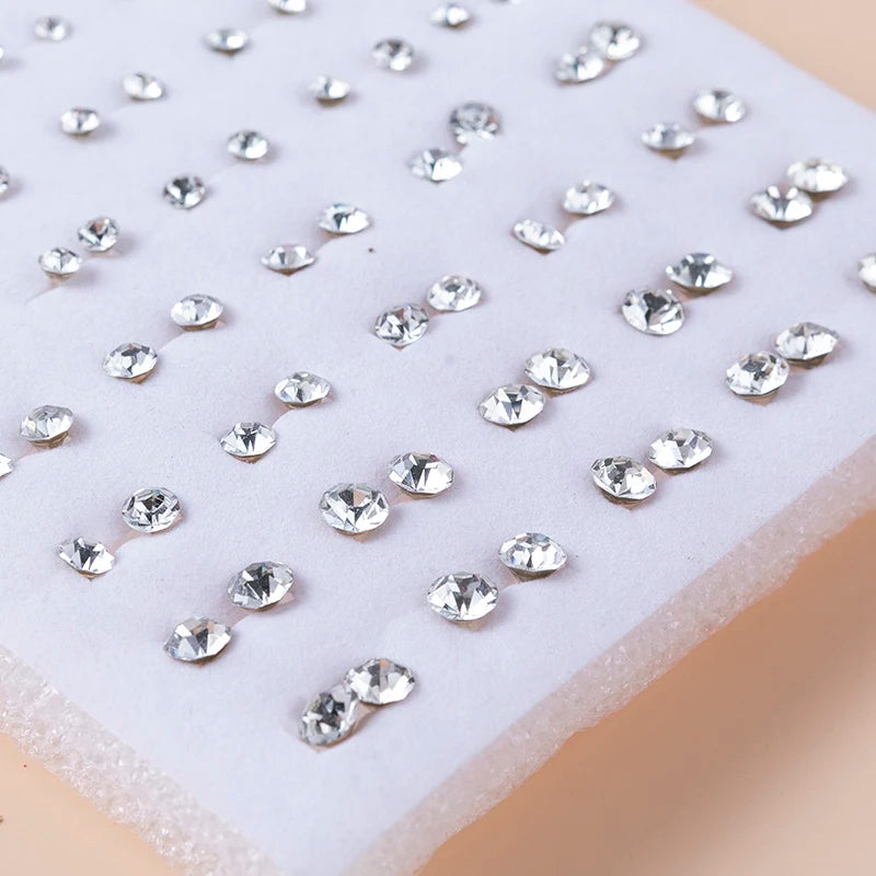 36Pairs/set Mixed Size Silver Color Crystal Stud Earrings Set Women Plastic Stud Earrings Sets For Girl Jewelry Party Gifts