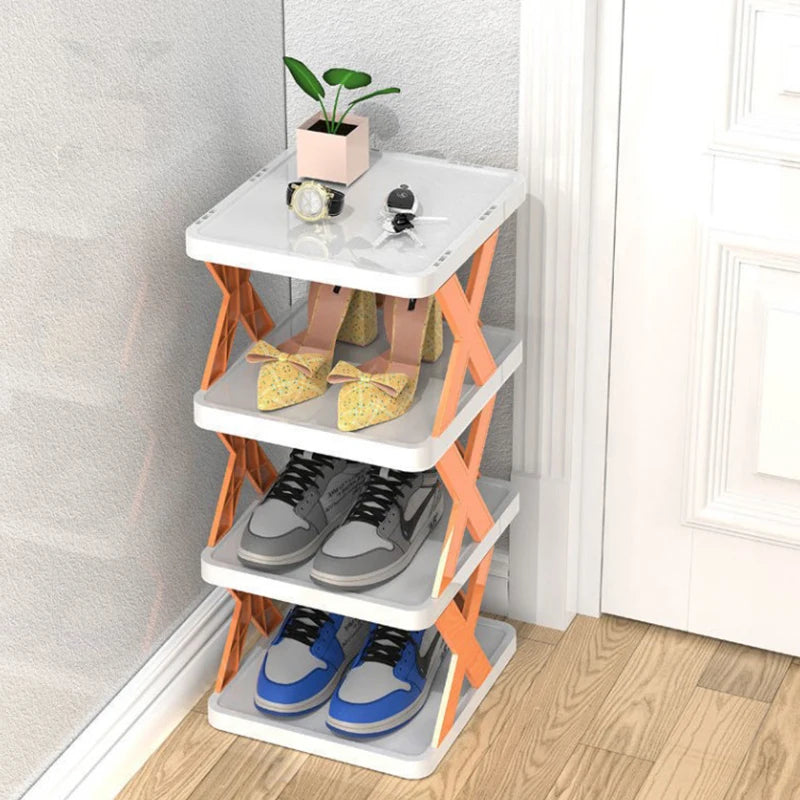 Stackable Shoe Rack Multi Layer Shoes Storage Organizer Removable Space Saving Shoes Shelf Plastic Shoes Cabinets Home Supplies